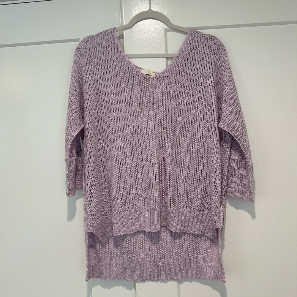 Oversized Sweater 1/2 Sleeve, Light Purple